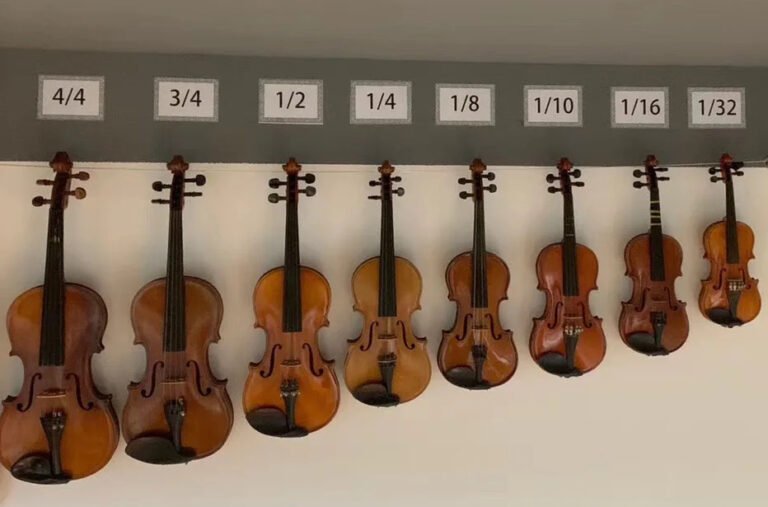 different size for violin